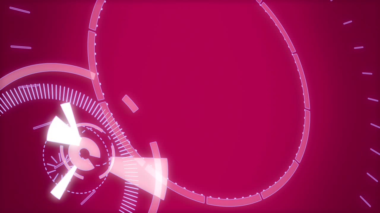 animación redonda abstracta rosada, fondo de alta tecnología con círculos. efecto futurista de ciencia ficción.