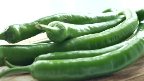 pile of green chili peppers