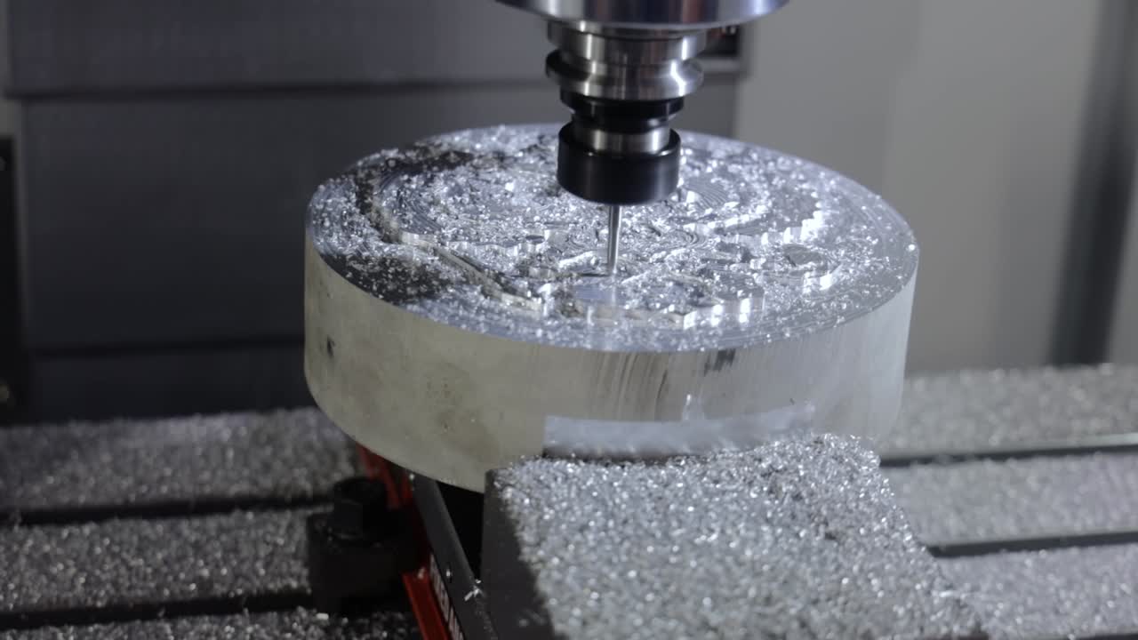 lavorazione dei metalli cnc tornio fresatrice. taglio del metallo tecnologia di lavorazione moderna.