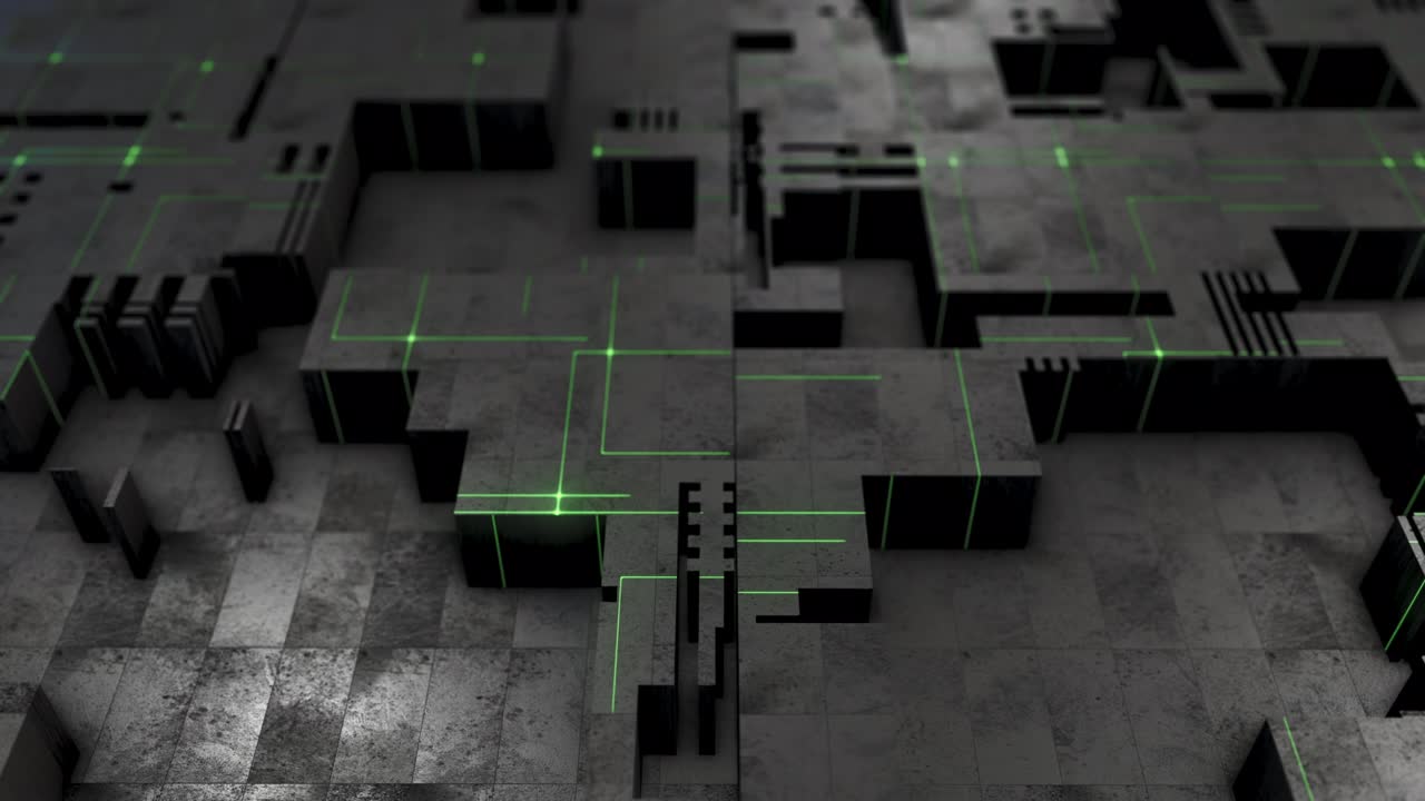 bloques de datos digitales complejos abstractos en bucle