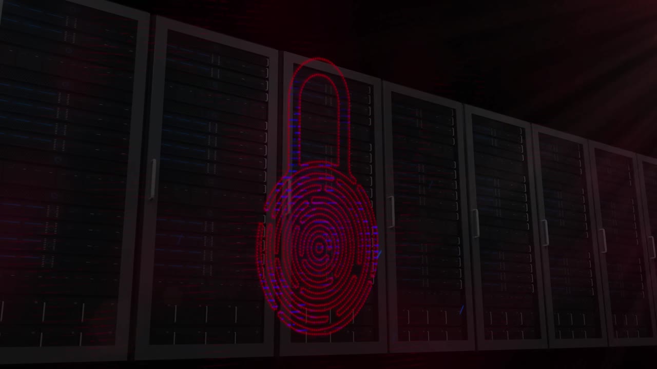 icono de candado de seguridad contra varios servidores