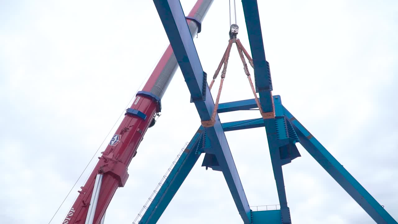 Bridge Construction with Crane