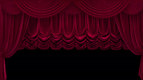 velvet red theater curtains with lift up curtains with alpha channel