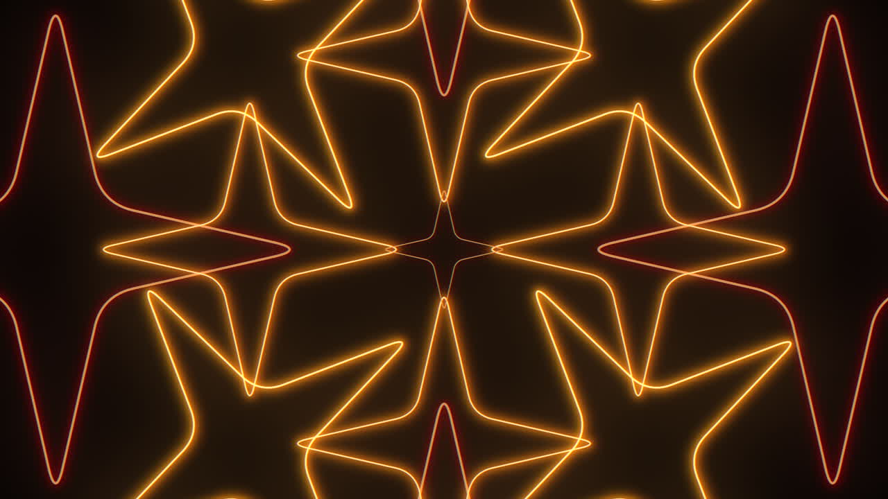 Vibrant star pattern neon lights illuminate unique design