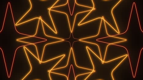 Vibrant-star-pattern-neon-lights-illuminate-unique-design