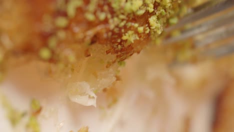 close-up of baklava