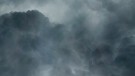 4k moving  dark clouds with a thunderstorm inside