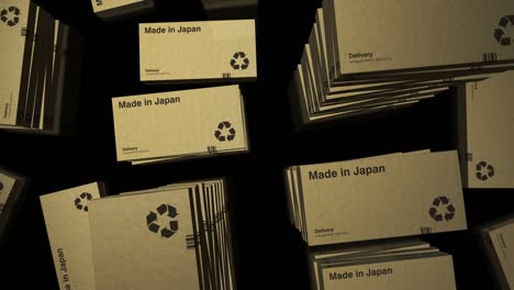 hecho en japón animación de bucle de caja