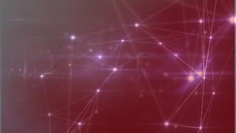 Animation of network of connections over black background