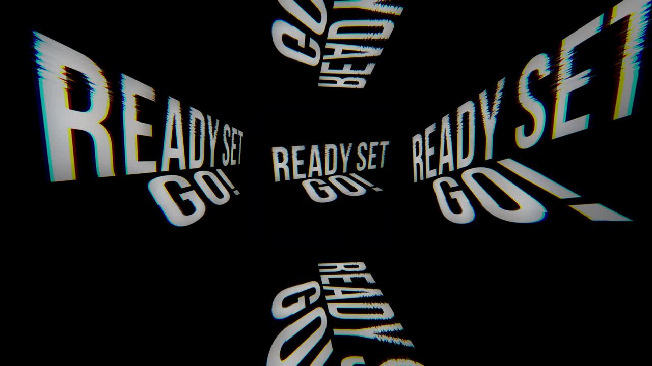 listo para comenzar el bucle de tipo con efectos de fallo en la habitación 3d