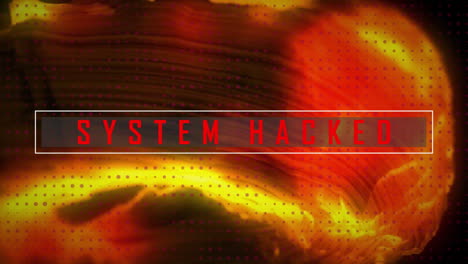 animation of digital data processing over system hacked text