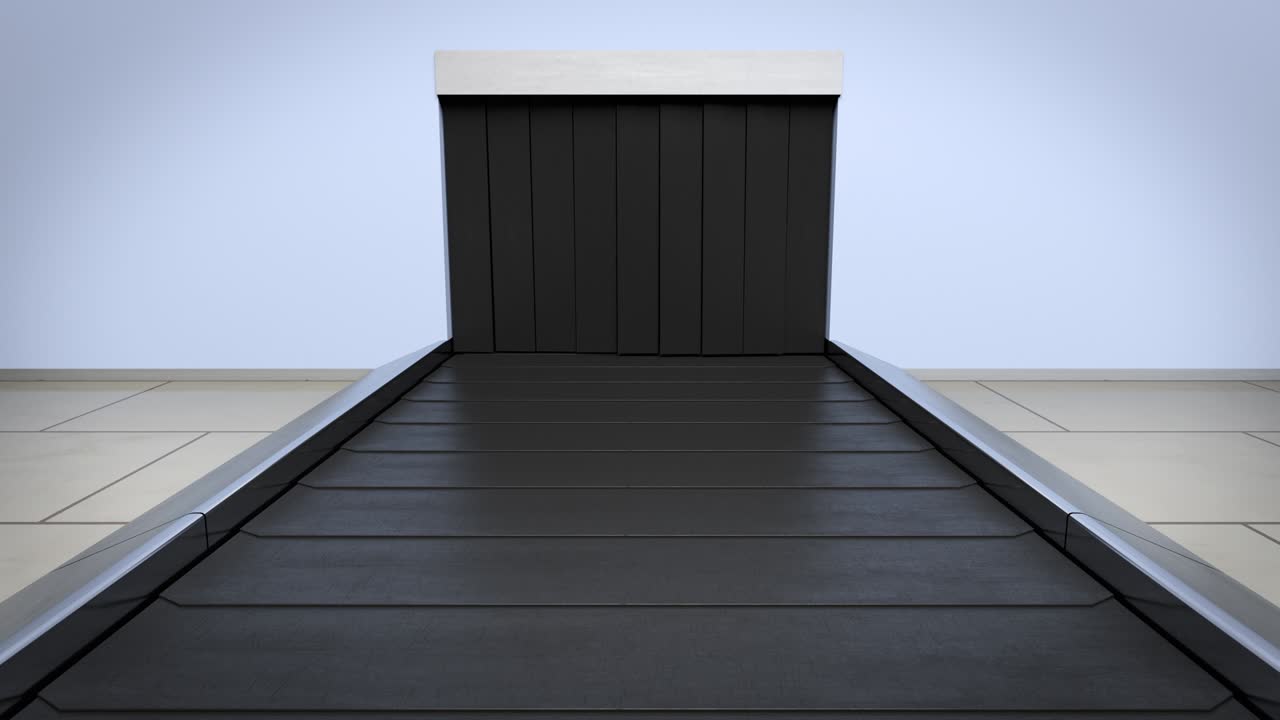 공허한 공항 수하물 벨트 (seamless loop)