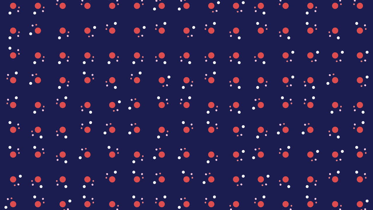 planetas o átomos en órbita fondo en rosa y azul: completamente en bucle