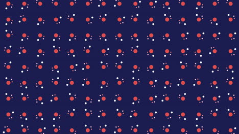 planetas o átomos en órbita fondo en rosa y azul: completamente en bucle