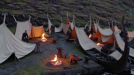 viking camp scene