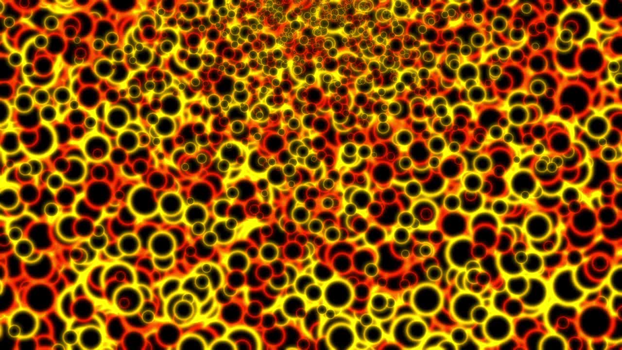 다채로운 원 반지의 동적 패턴