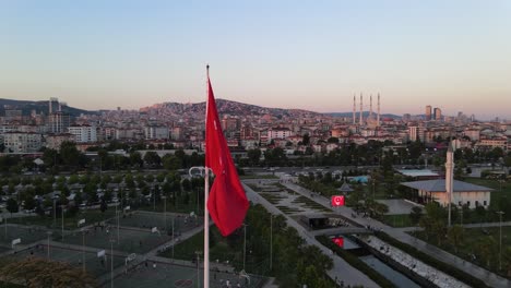 Vista-Aérea,-Pavo,-Símbolo,-Bandera