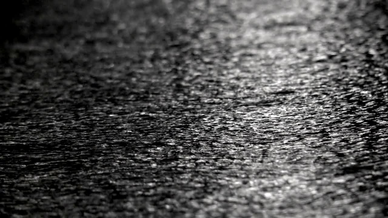 Raindrops during a heavy downpour rain at night, loop background, sound included
