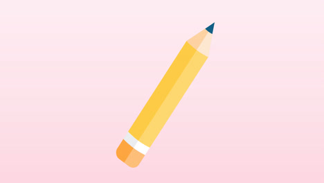 animation of multiple pencil icons floating against copy space on pink gradient background