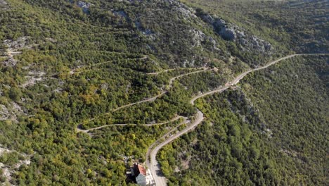 An-aerial-view-of-Lake-Skadar-in-Montenegro-on-the-bend-of-the-river-during-a-beautiful-sunny-day