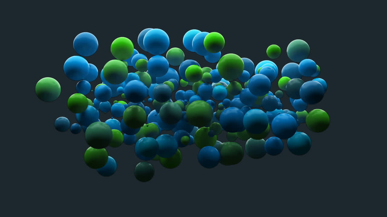 Digitally generated video of bubbles