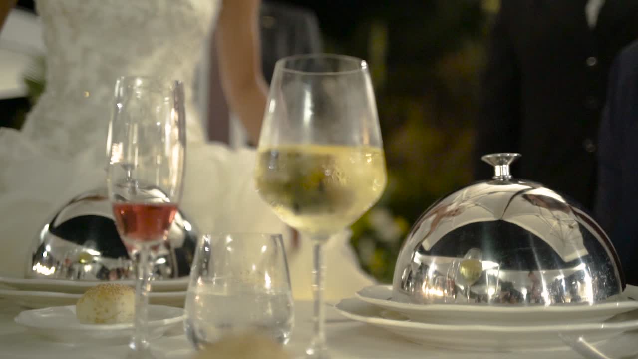 우아한 결혼식 리셉션 저녁 테이블