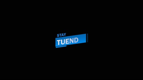 animación de texto en color azul sobre fondo negro
