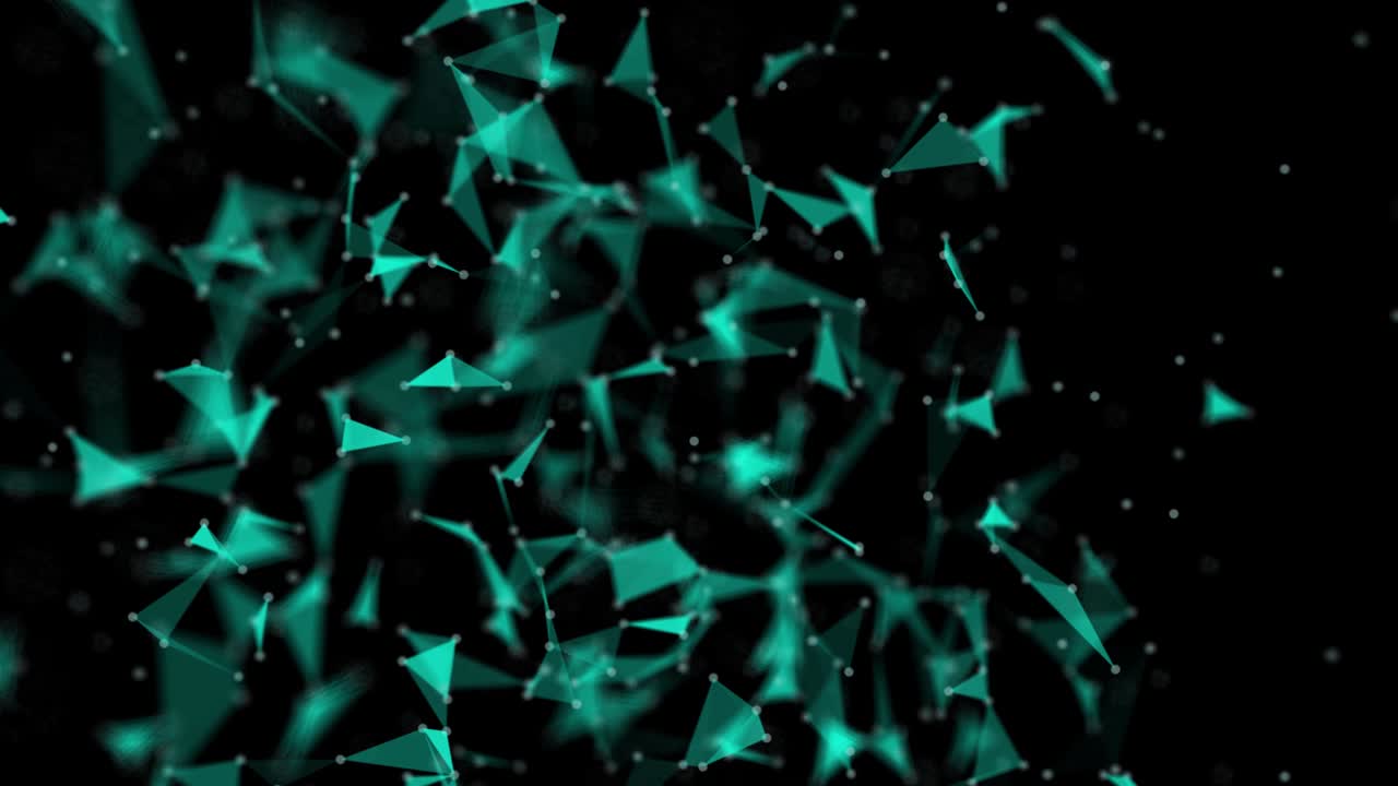 푸르키즈색 삼각형이 움직입니다.