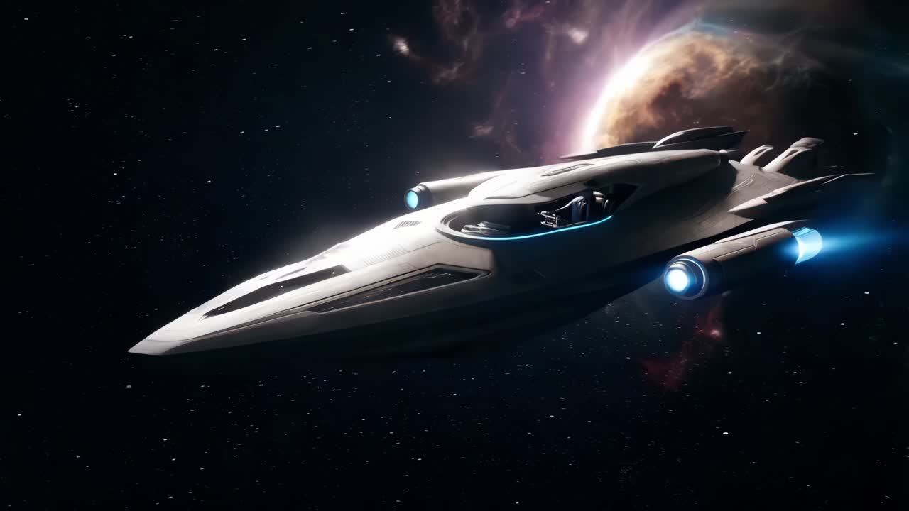 우주에서 우주선