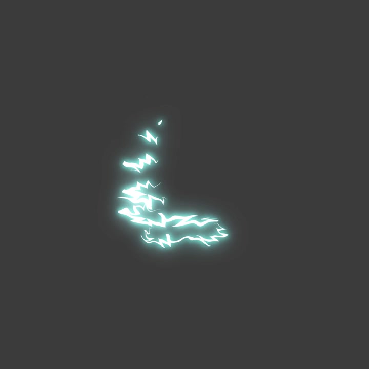 Stylized Blue Lightning Effect Animation