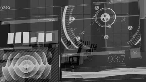 Digitale-Schnittstelle-Mit-Datenverarbeitung-Gegen-Leeres-Büro