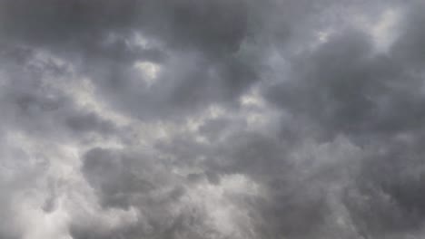 4k thunderstorm clouds in a dark sky
