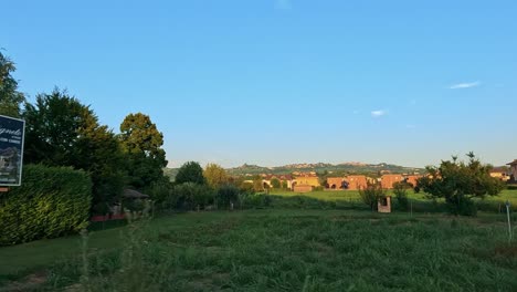 lush vineyards and countryside in cuneo, italy