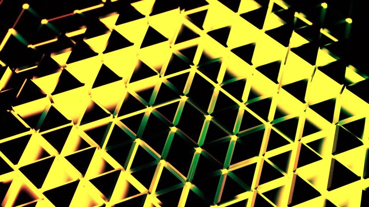 Abstract Geometric Pattern of Triangles and Cubes