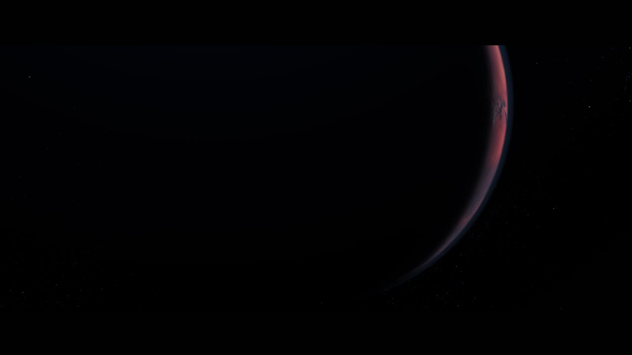 Planet Mars viewed from space