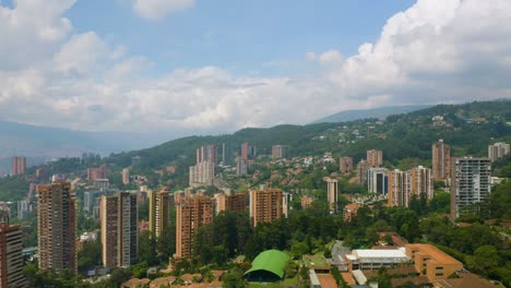 brick apartment buildings in affluent neighborhood