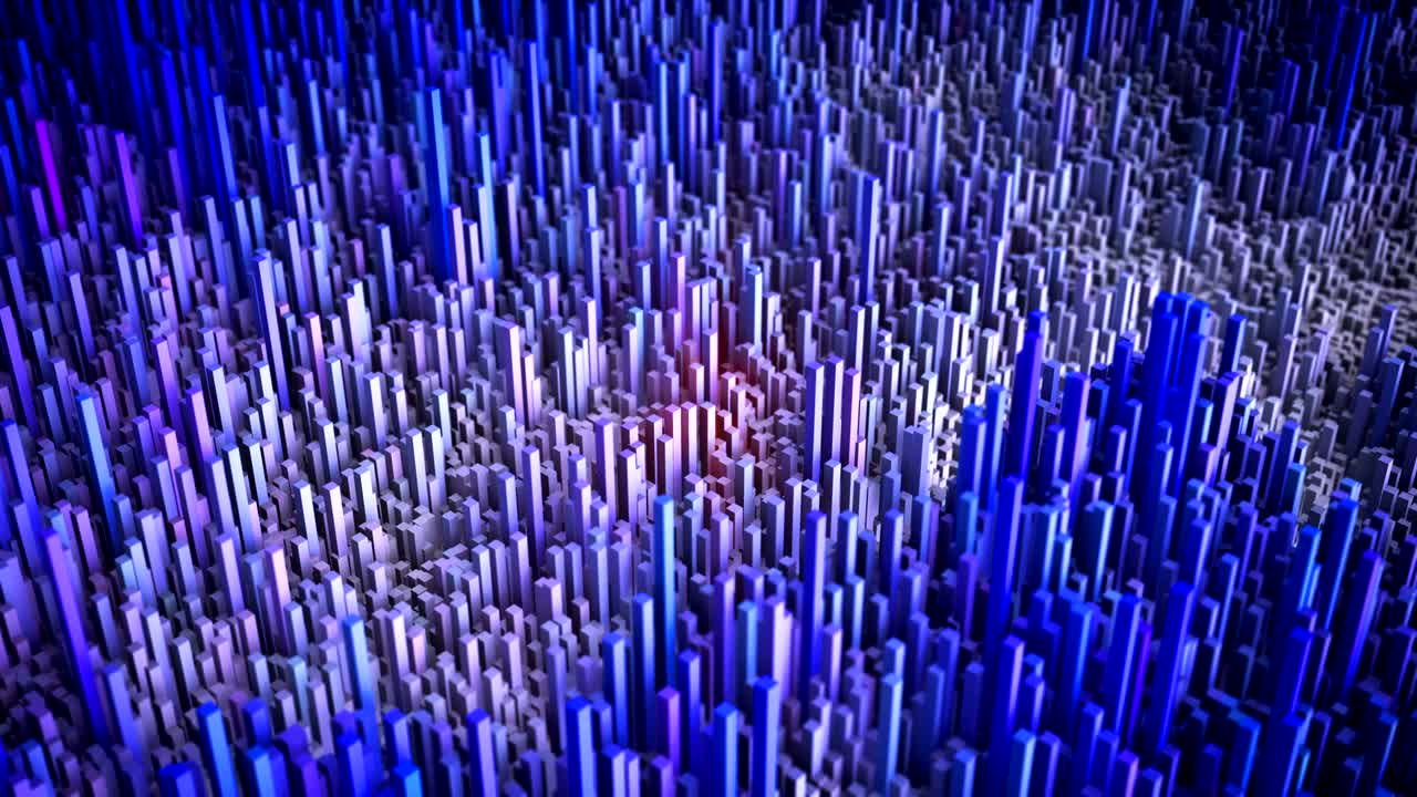 Abstract CGI motion graphics and animated background with blocks