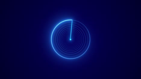 circular speed icon on digital radar background emitting glowing pulses for motion detection systems