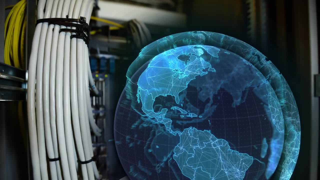 Animation of globe over server