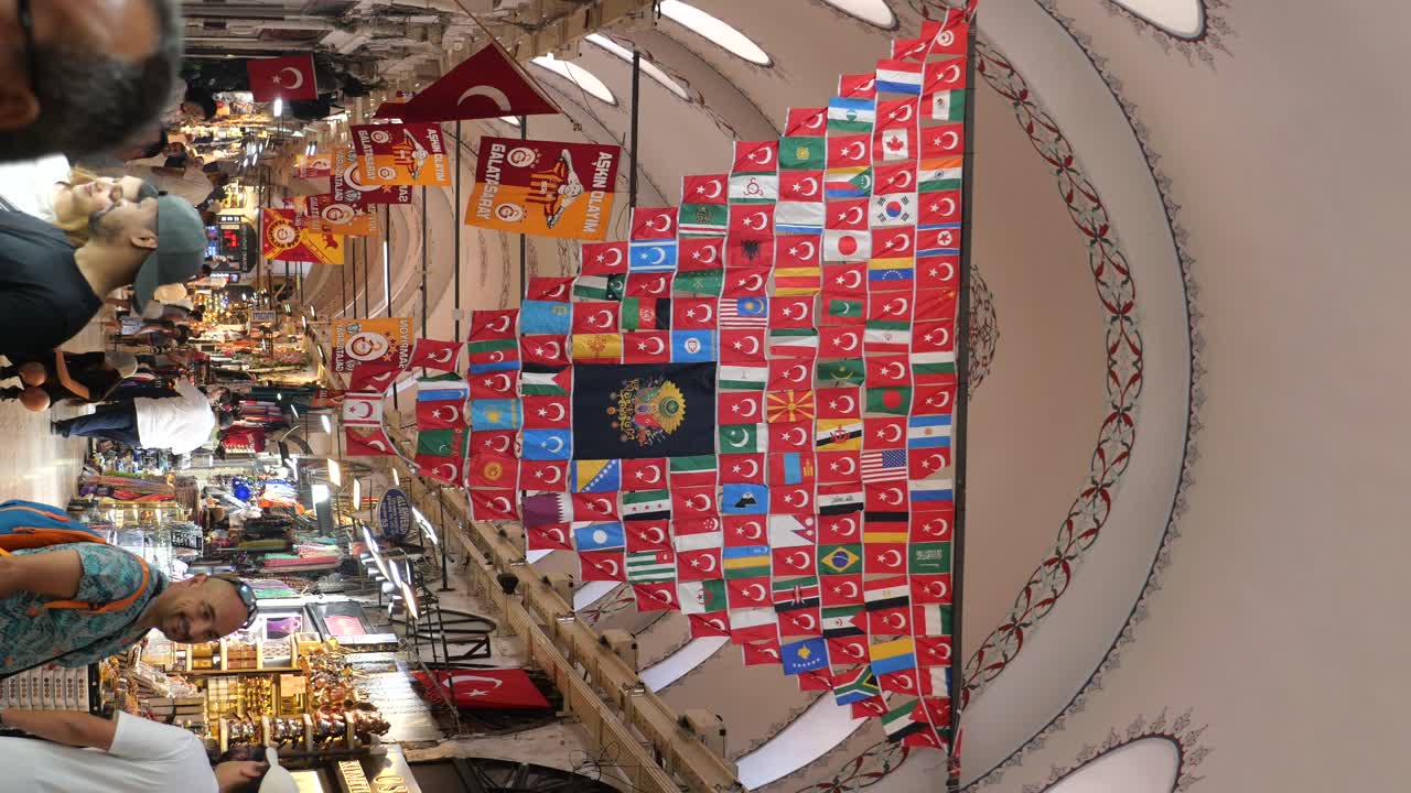 Flags of the World Display in a Grand Bazaar