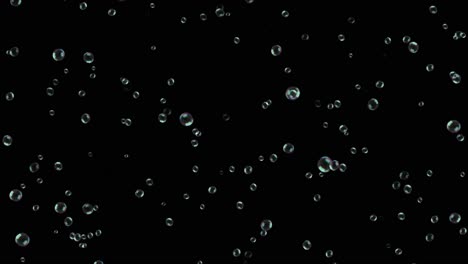 abstract depth of field lots of bubbles moving and floating drink 4k 3d green screen loop animation