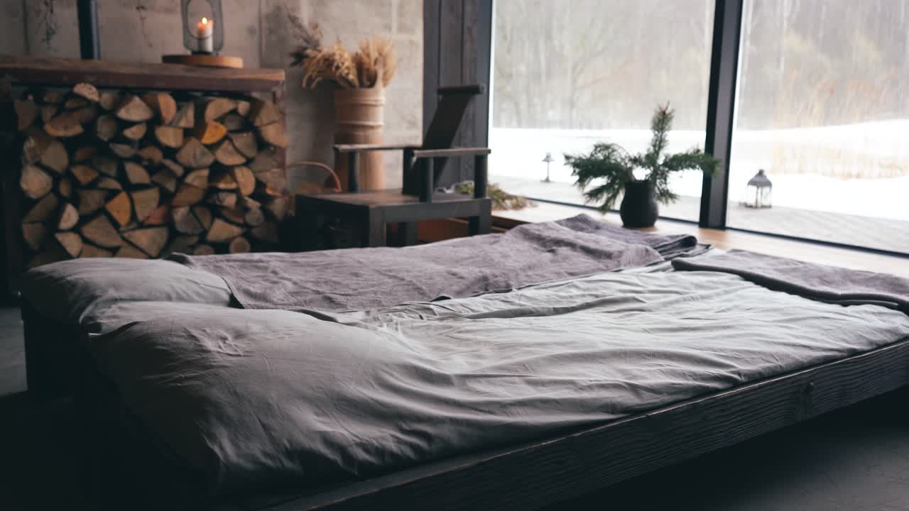 사우나 침대. 라트비아, 치들레야스. 2020.03.15