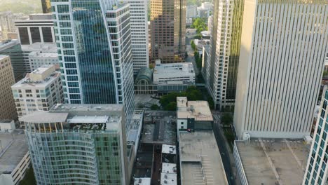Establishing-Aerial-Shot-Above-Skyscrapers-in-Unrecognizable-Second-Tier-City