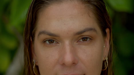 close-up of a woman's face