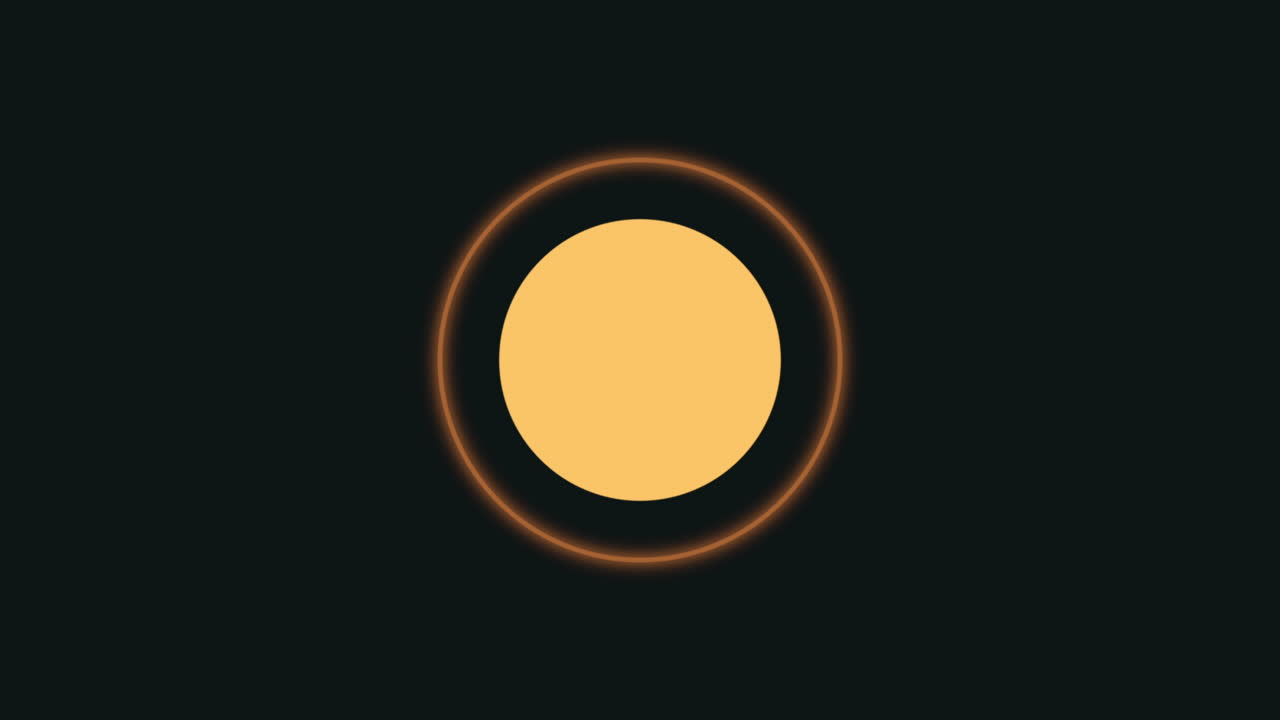 animacion resumen neon amarillo circulo movimiento discoteca fondo