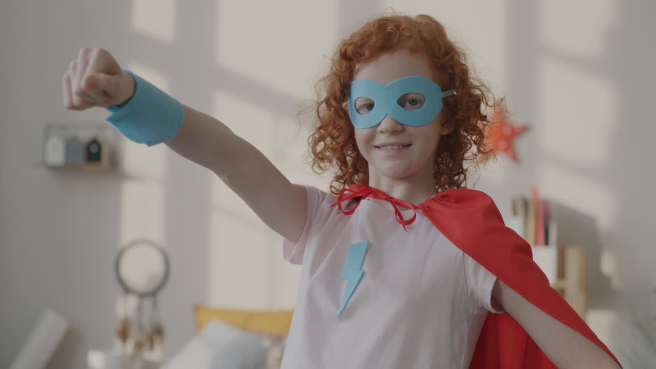 Girl Dressed as Superhero