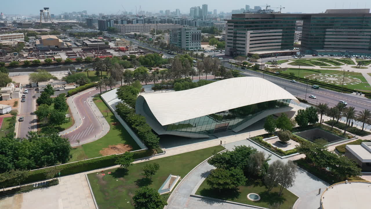 Aerial view of Dubai's Etihad Museum