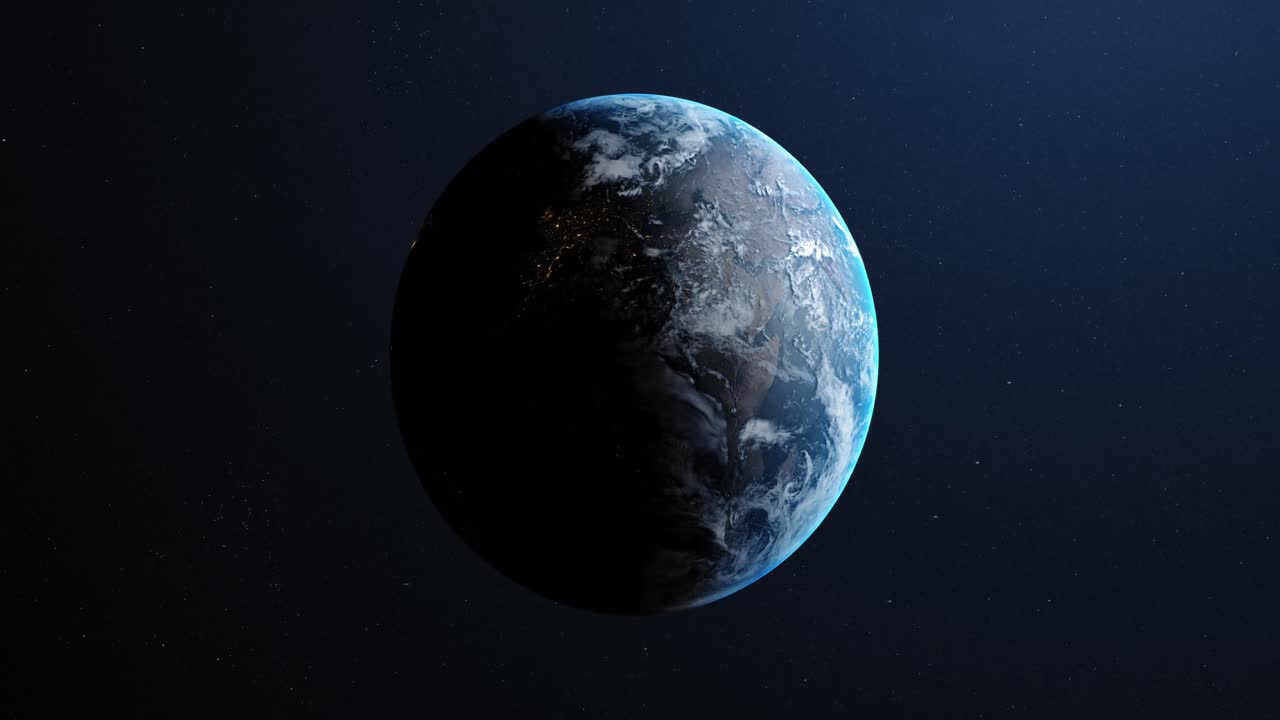 animación de la tierra en el espacio 4k