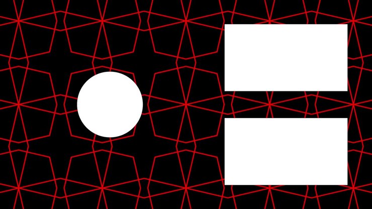 Geometric pattern black background end card motion graphics
