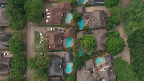 vista aérea de casas acomodadas en houston, texas